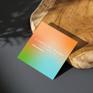 Aesthetician Holographic Gradient Social Media Ico Square Business Card