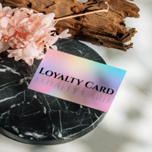 Aesthetician Pink Holographic Iridescent Feminine Loyalty Card