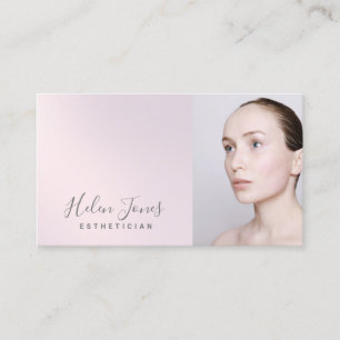 aesthetician purple pink gradient business card
