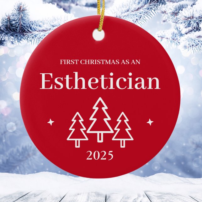Aesthetician Red Christmas Ornament (Esthetician Red Christmas Ornament
)