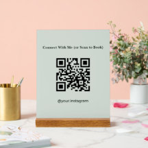 Aesthetician Sage Green QR Code Booking