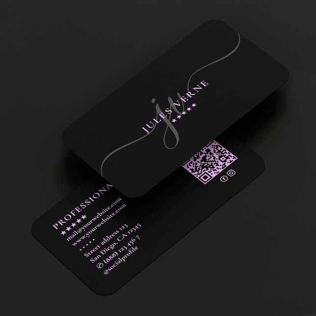 Aesthetician Script Initials Med Spa Therapist Business Card (Esthetician Script Initials Med Spa Therapist Business Card
)