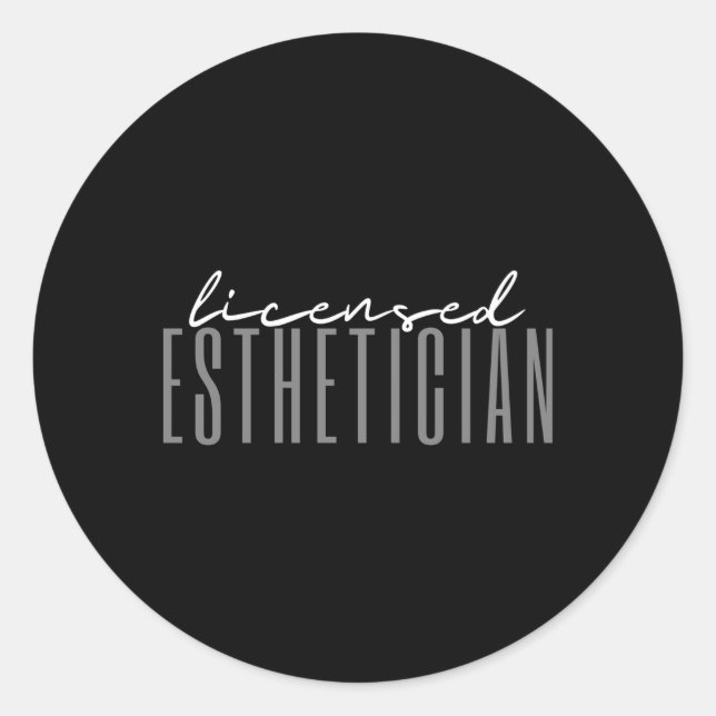 Aesthetician Skin Care Classic Round Sticker (Front)