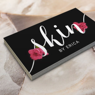 Aesthetician Skin Salon Flower & Paper Typography Business Card