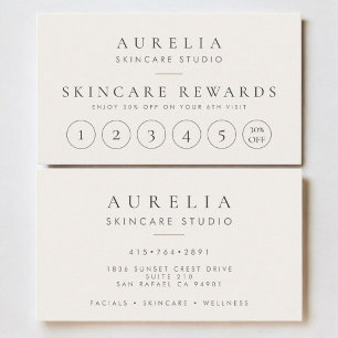 Aesthetician Skincare Loyalty Card