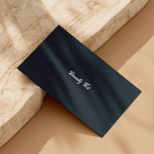 Aesthetician Typography Black White Grey Grey  Business Card