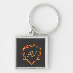 AETHER VANGUARD - AV Logo Stone Shape Streetwear Key Ring