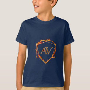 AETHER VANGUARD - AV Logo Stone Shape Streetwear T-Shirt