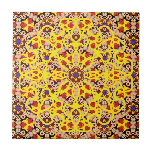 Ætheric Rose Window No. Duneen (Decimal: 72) Ceramic Tile (Front)