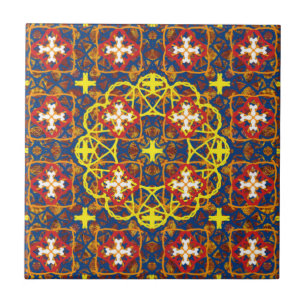 Ætheric Rose Window No. Triour (Decimal: 34) Ceramic Tile