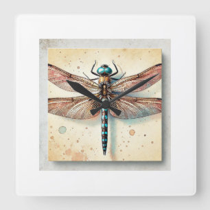 Aethriamanta Dragonfly 100724IREF110 - Watercolor Square Wall Clock