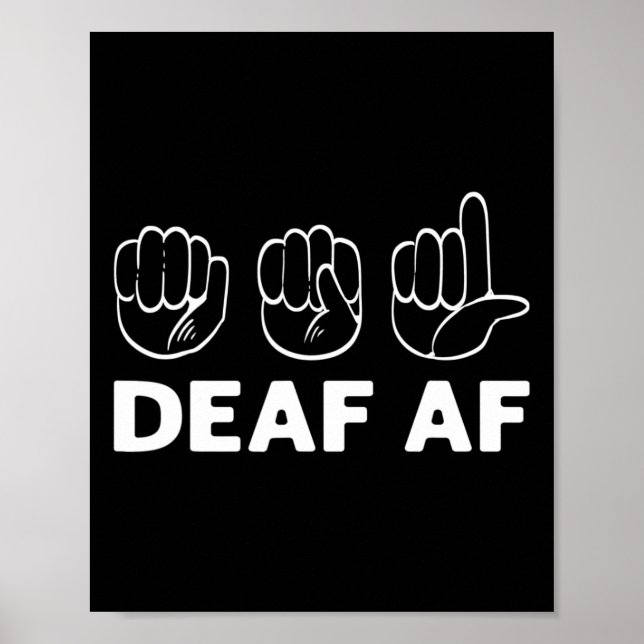 Af Asl Awareness Hand Sign Language Deaf Pride  (Front)