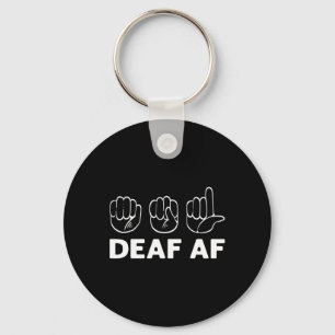 Af Asl Awareness Hand Sign Language Deaf Pride  Key Ring