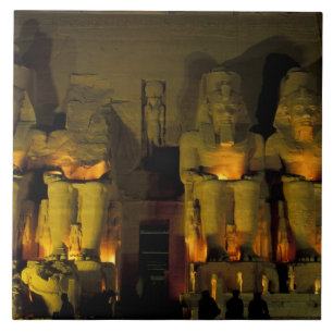 AF, Egypt, Abu Simbel. Colossal Figures of Ceramic Tile