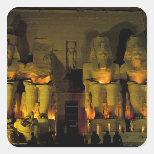 AF, Egypt, Abu Simbel. Colossal Figures of Square Sticker (Front)