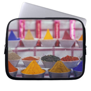 AF, Egypt, Aswan, Colourful spices in market. Laptop Sleeve