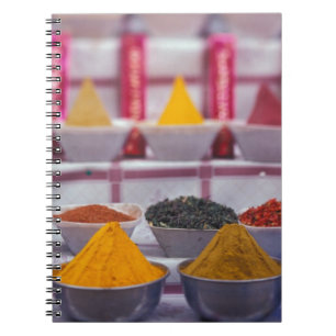 AF, Egypt, Aswan, Colourful spices in market. Notebook