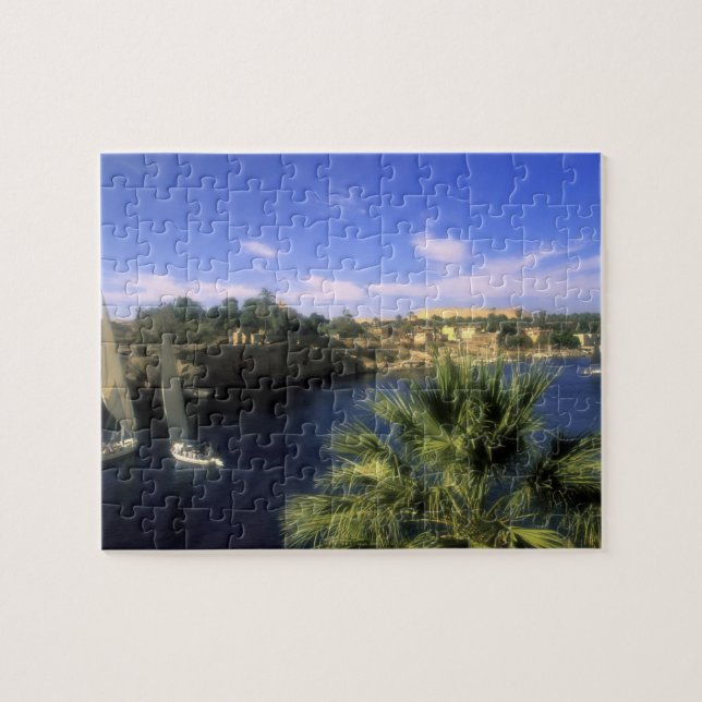 AF, Egypt, Upper Egypt, Aswan. River Nile, Jigsaw Puzzle (Horizontal)