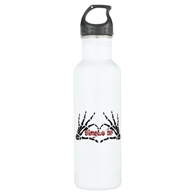 Af Skeleton Hands Heart Classic 710 Ml Water Bottle (Front)