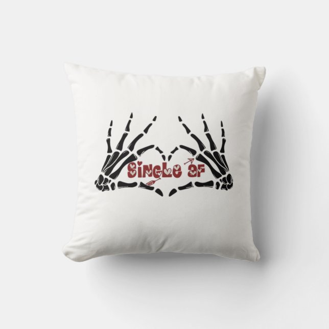 Af Skeleton Hands Heart Classic Cushion (Front)