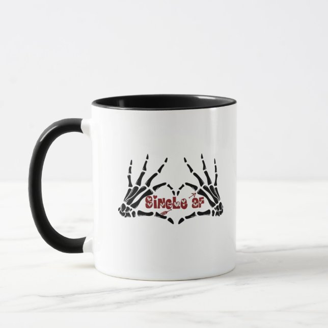 Af Skeleton Hands Heart Classic Mug (Left)