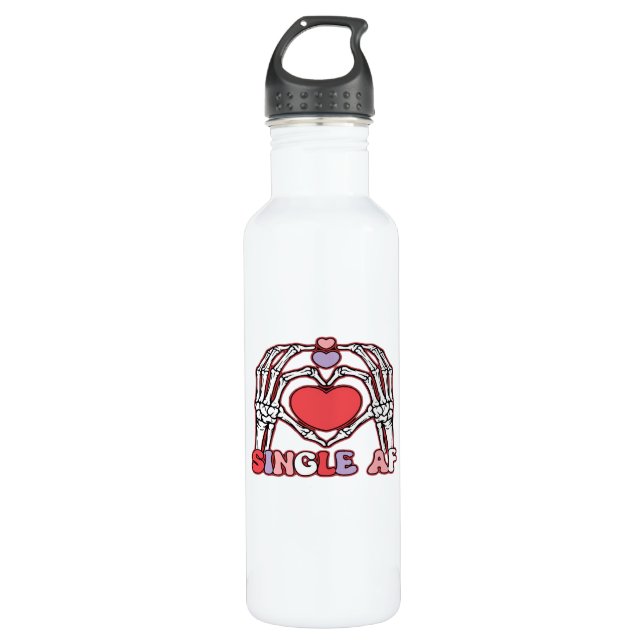 Af Skeleton Hands Valentines Day Classic 710 Ml Water Bottle (Front)