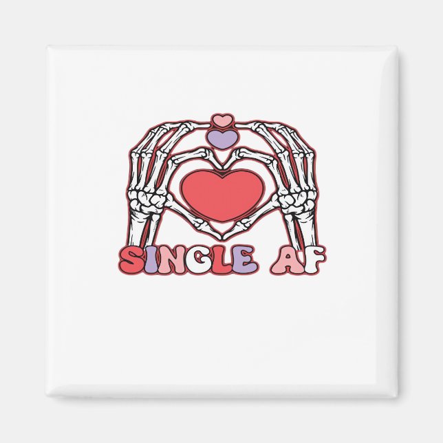Af Skeleton Hands Valentines Day Classic Look Magnet (Front)