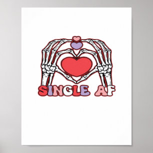 Af Skeleton Hands Valentines Day Classic Poster