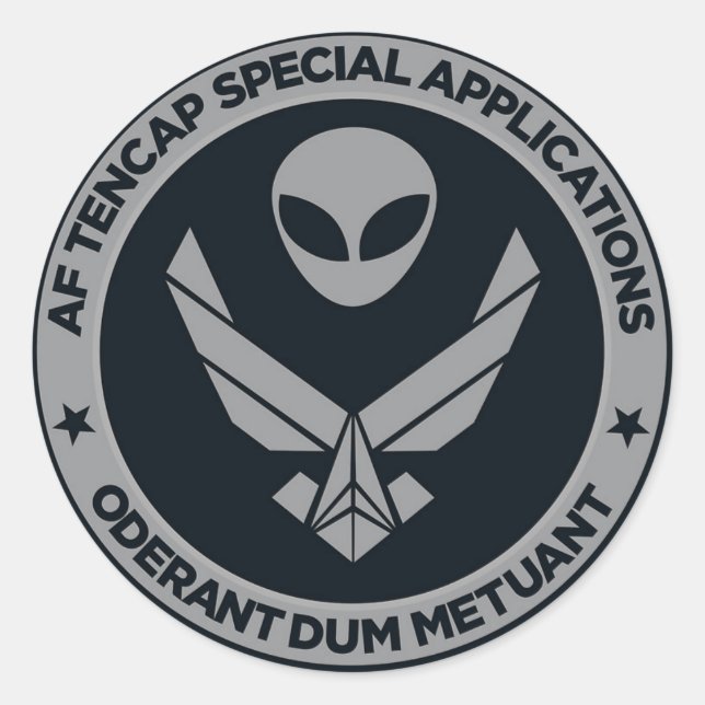 AF TENCAP Psyop Patch Classic Round Sticker (Front)