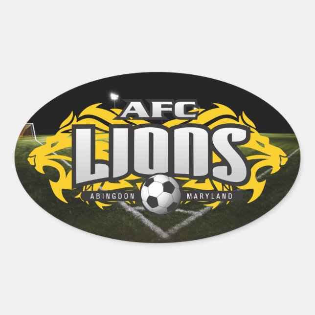 AFC Lions oval decal Sticker (Front)