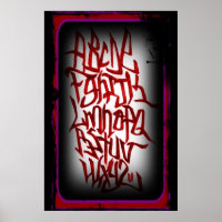 Affaires - alphabet graffitti - röd
