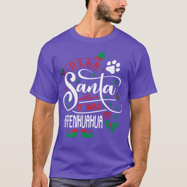 Affenhuahua Dog Christmas Dog breed family friends T-Shirt (Front)