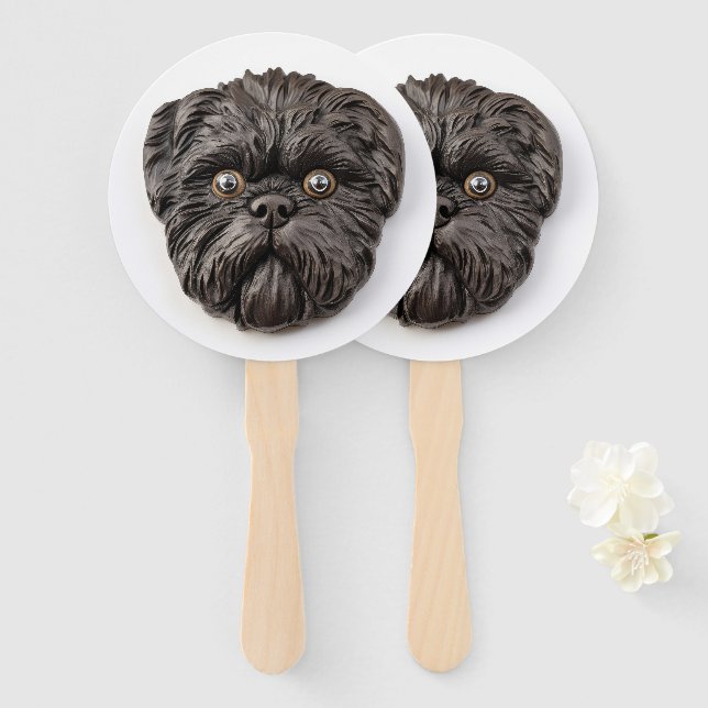 Affenpinscher 3D Inspired Hand Fan (Front and Back)