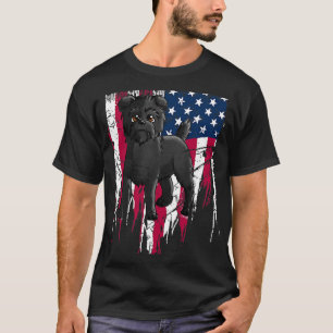 Affenpinscher American Flag USA Awesome T-Shirt