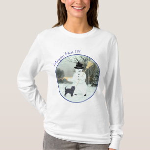 Affenpinscher and Snowman T-Shirt