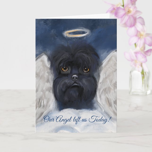 Affenpinscher ANGEL Card (Orchid)