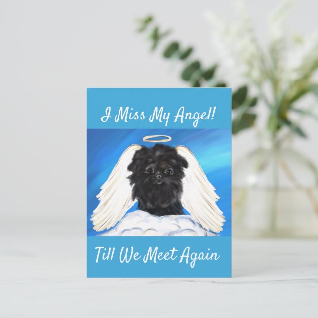 Affenpinscher Angel   Postcard (Standing Front)