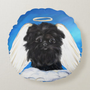 Affenpinscher Angel   Round Cushion
