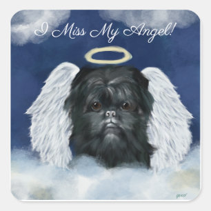 Affenpinscher Angel   Square Sticker