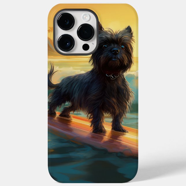 Affenpinscher Beach Surfing Painting Case-Mate iPhone Case (Back)