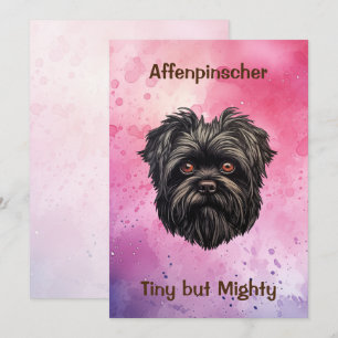 Affenpinscher Black Dog Invitation
