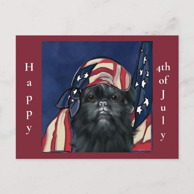 Affenpinscher Canvas Print Postcard (Front)