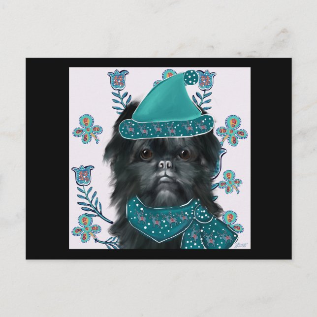 Affenpinscher Canvas Print Postcard (Front)