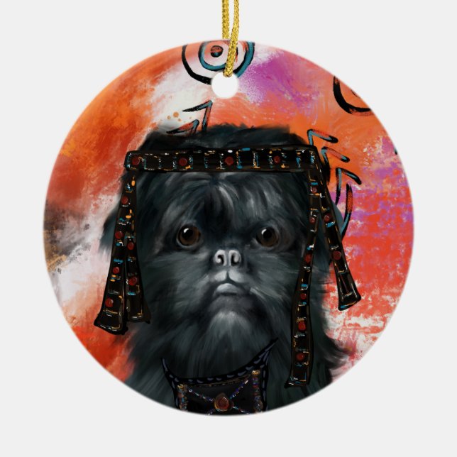 Affenpinscher  ceramic ornament (Front)
