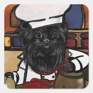 Affenpinscher Chef Square Sticker