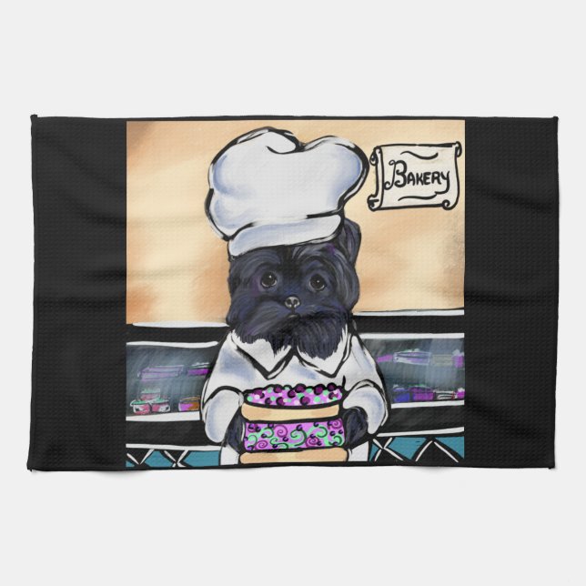 Affenpinscher Chef  Tea Towel (Horizontal)