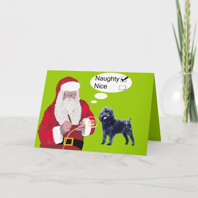 Affenpinscher Christmas Card (Front)