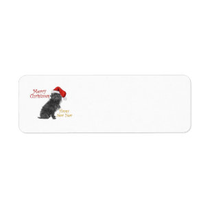 Affenpinscher Christmas Return Address Labels