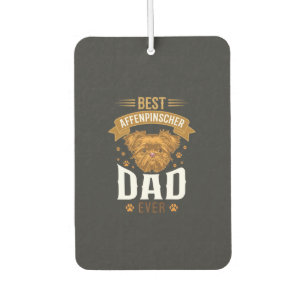 Affenpinscher Dad Ever Dog Face Paw Prints Car Air Freshener