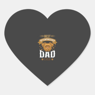 Affenpinscher Dad Ever Dog Face Paw Prints Heart Sticker